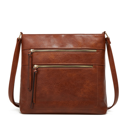 Women Trendy Vegan Leather Hobo Handbags Brown