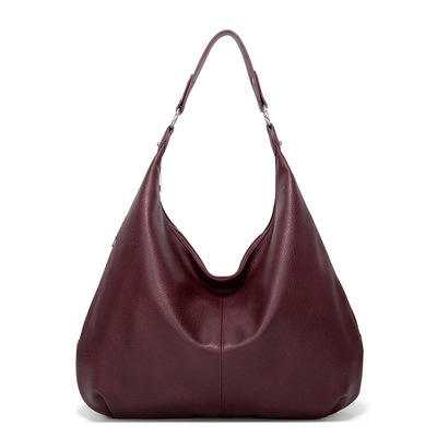 Genuine Leather Hobo Purses and Handbags Red