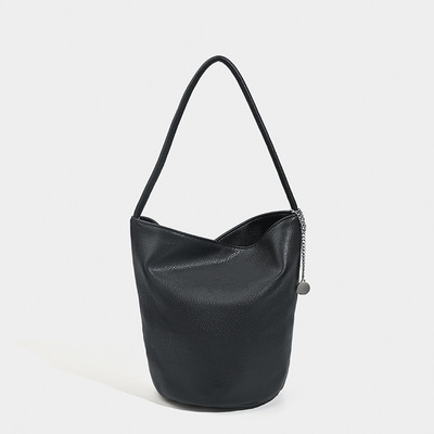 Ladies' Bucket Bag SWhoulder Bag Handbag Black