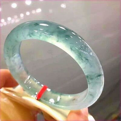 Jade bracelet ice flower jade bracelet for children round jade bracelet jade jadeware old pit ice jade authentic