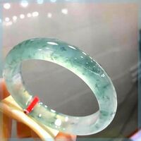 Jade bracelet ice flower jade bracelet for children round jade bracelet jade jadeware old pit ice jade authentic - Thumbnail 1