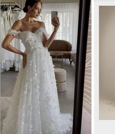 Sexy A Line Off the Shoulder Lace Wedding Dress Bridal Gown Wedding Gown