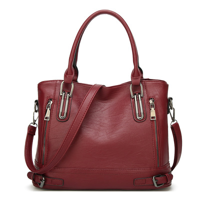 Women Handbags Large Shoulder Bag Leather Work Bags Red