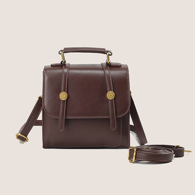 College Style Backpack Handbag Brown