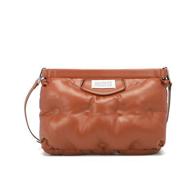Ladies' PU Space Bag Soft Cotton High Quality Shoulder Crossbody Bag Brown