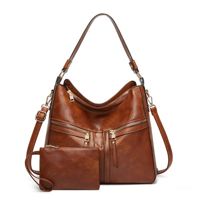 Women Handbags Purse Ladies Boho Shoulder Bag Crossbody Purses Faux Leather Brown