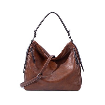 Women Satchel Purses and Handbags Vegan Leather Top Handle Shoulder Crossbody Bag Brown