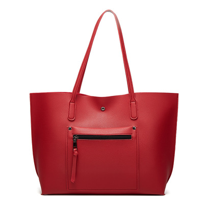 Ladies Leather Tote Shoulder Bag Handbag Purse Messenger Hobo Bag Red