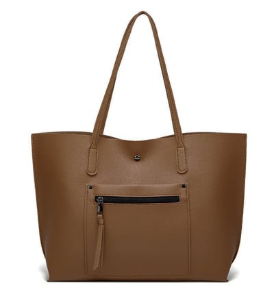 Ladies Leather Tote Shoulder Bag Handbag Purse Messenger Hobo Bag Brown