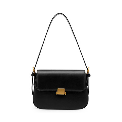 Real Leather Purse for Women Crossbody Bag Black