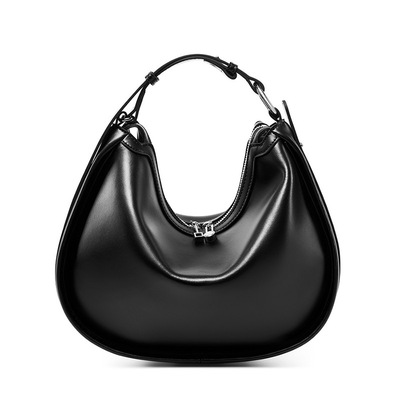Genuine Leather Fashion Women's Handbag Black