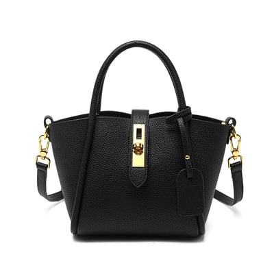 Genuine Leather Women's Top-handle Bags Black