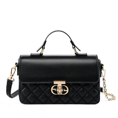 Genuine Leather Women Tote Bag Shoulder Bags Black