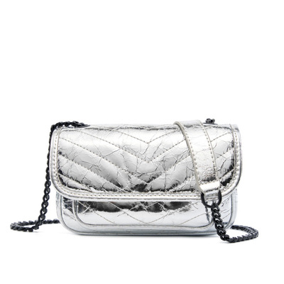 Genuine Leather Women Designer Large Purse Work Handbags Womens Crossbody Purses Woman Shoulder Bags Silver