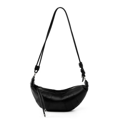 Genuine Leather Women Shoulder Crossbody Bag Black