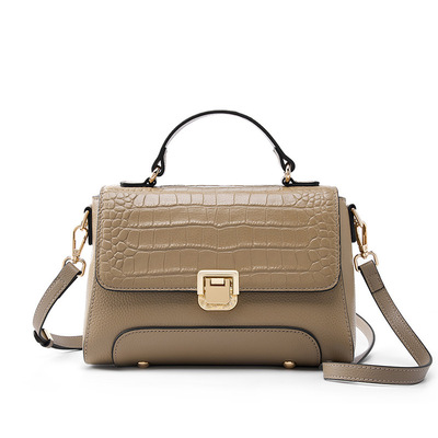 Genuine Leather Women's Hangbags Crossbody Bag Bronze