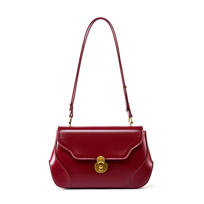 Genuine Leather Women Fashion Handbags Wallet Tote Bag Shoulder Bag Red