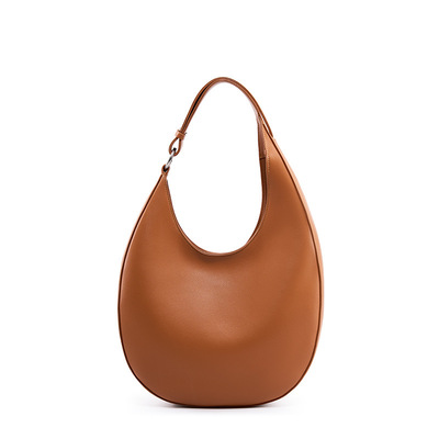Women Tote Bag Handbags Genuine Leather Fashion Hobo Shoulder Bags Brown