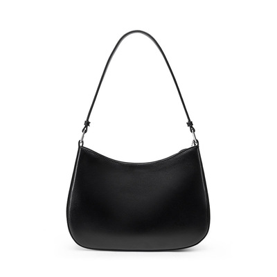 Women Genuine Leather Hobo Bags Tote Handbag Black