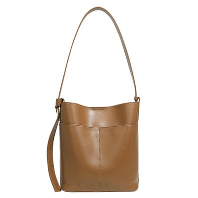 Women Genuine Leather Crossbody Purse Travel Shoulder Satchel Bags Brown