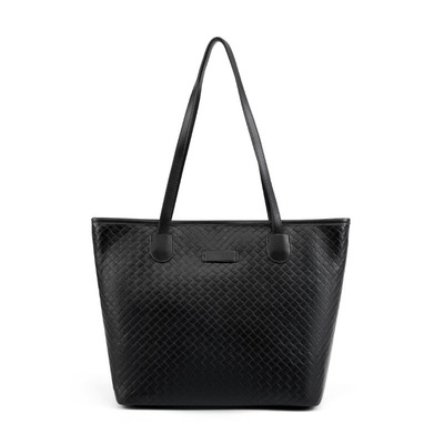 Women's Tote Handbag Genuine Leather Shoulder Bag Large Capacity Work Bag Black