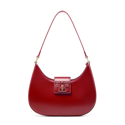 Genuine Leather Women Handbags College Crossbody Messenger Bag Red
