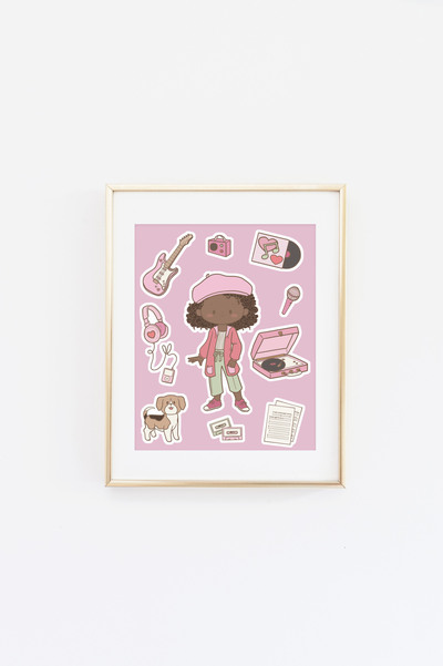 Raspberry Cutie - Musician Print