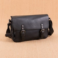 Men's PU Leather Retro Flip Shoulder Bag – Stylish Crossbody for Leisure & Travel - Thumbnail 2