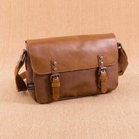 Men's PU Leather Retro Flip Shoulder Bag – Stylish Crossbody for Leisure & Travel - Thumbnail 3
