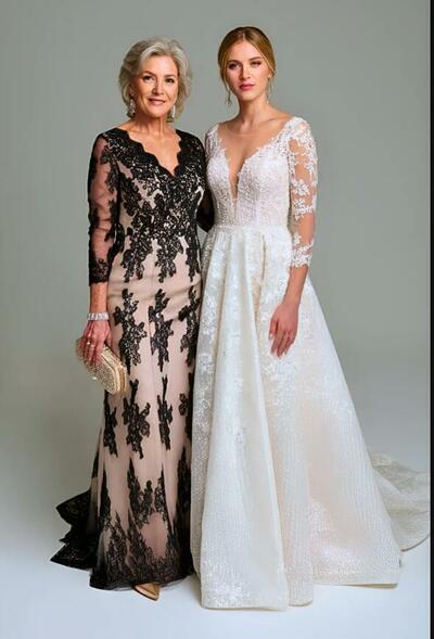 Plus Size Sheath Lace Appliques Mother of the Bride/Groom Dress Evening Formal Prom Dress
