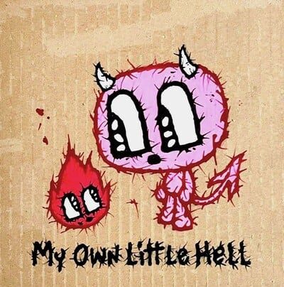 😈😇Painting "My own little hell" by Celipe Perroloco