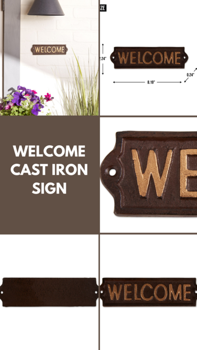 Welcome Cast Iron Sign
