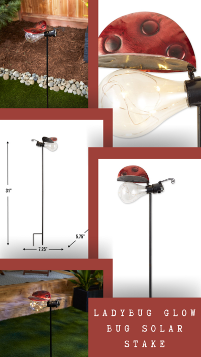 Ladybug Glow Bug Solar Stake