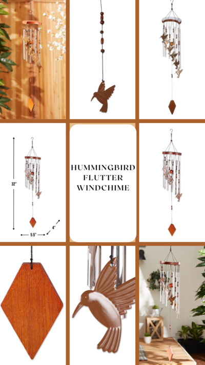 Hummingbird Flutter Windchime