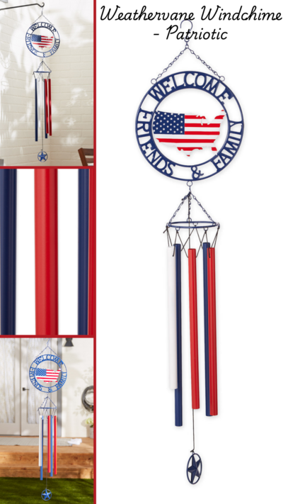 Weathervane Windchime - Patriotic