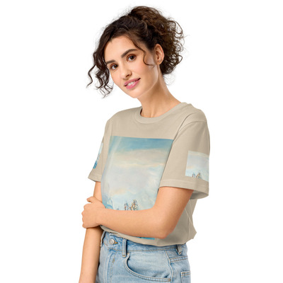 Unisex organic mid-light t-shirt - Window View