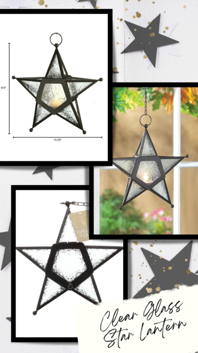 Clear Glass Star Lantern