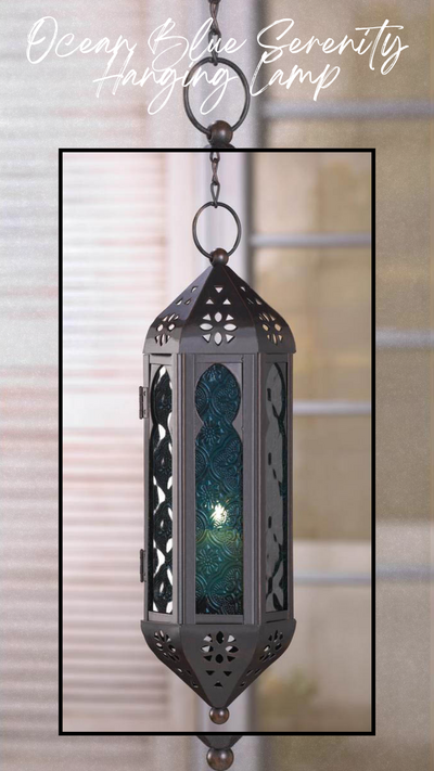 Ocean Blue Serenity Hanging Lamp