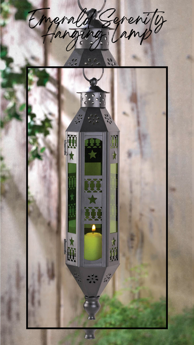 Emerald Serenity Hanging Lamp