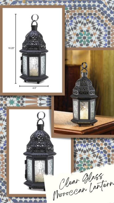 Clear Glass Moroccan Lantern