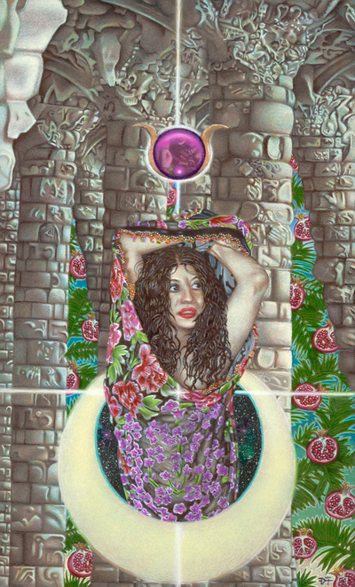 “The High Priestess” canvas giclee print