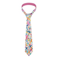 Easter 1EP Universal Black Bandana Tie – Men's & Women's Necktie | Stylish Polyester Tie for Work, Parties & Formal Wear - Thumbnail 1