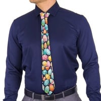 Easter 2EP Universal Black Bandana Tie – Men's & Women's Necktie | Stylish Polyester Tie for Work, Parties & Formal Wear - Thumbnail 1