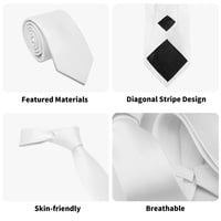 Easter 4EPPOP Universal Black Bandana Tie – Men's & Women's Necktie | Stylish Polyester Tie for Work, Parties & Formal Wear - Thumbnail 3