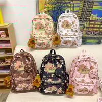 Cute Capybara School Backpack With Plush Pendant and Purse - Thumbnail 4