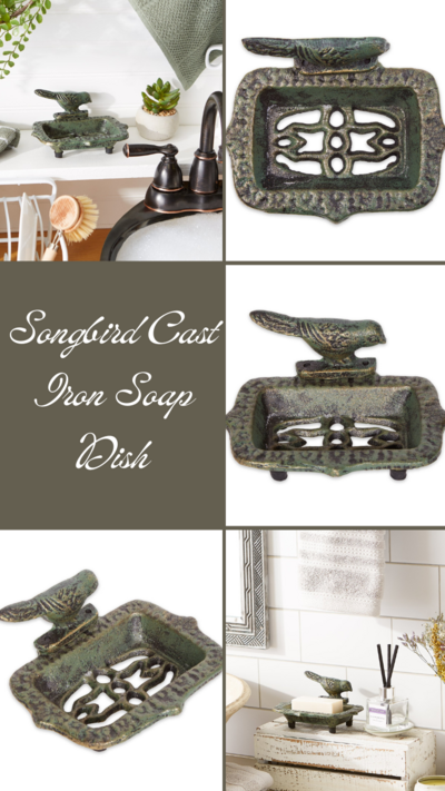 Songbird Cast Iron Soap Dish