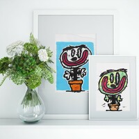 🌱Drawing by Celipe Perroloco "Roots Beyond the Pot"  - Thumbnail 5