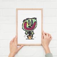 🌱Drawing by Celipe Perroloco "Roots Beyond the Pot"  - Thumbnail 3