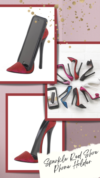 Sparkle Red Shoe Phone Holder