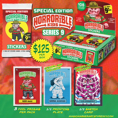 (1 BOX LIMIT) Horrorible Kids - Series 9 Trading Cards - SPECIAL EDITION 24 Pack Box